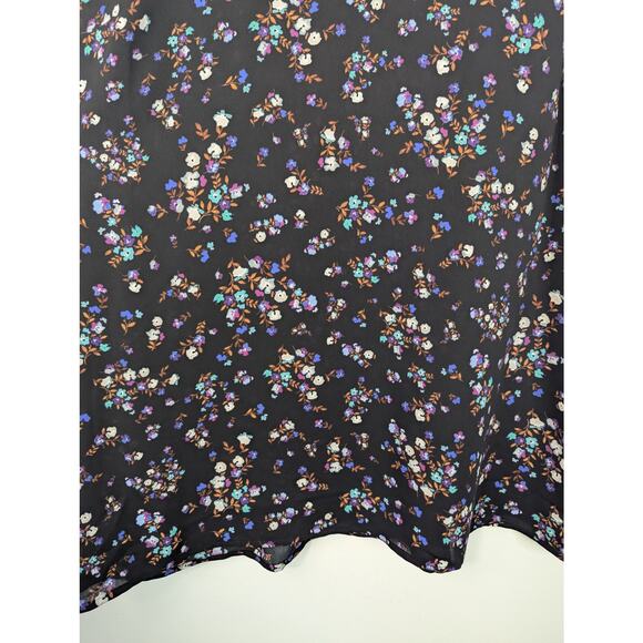 J. Jill Wearever Collection Floral Accordion Pleat Back Blouse - Picture 4 of 8